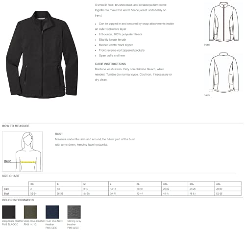 INK STITCH Ladies Custom Logo Text Stitching Collective Fleece Jackets - Multicolors4