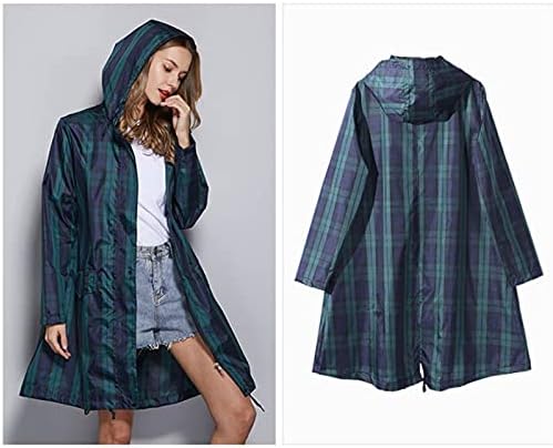 Waterproof Women Lightweight rain Coat Hooded with Handbag for Travel wear Play Water Suit image 5
