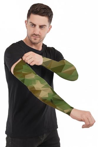 Image of Arm Sleeve For Men women Fully Stretchable Sun UV Ray Dust Protection Bike Riding Cycling Gloves Cricket Golf Football Soft Hand Gloves sleeves