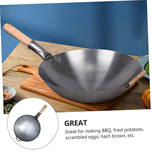 Wok antiadherente práctico con mango cómodo y material grueso miniatura 6