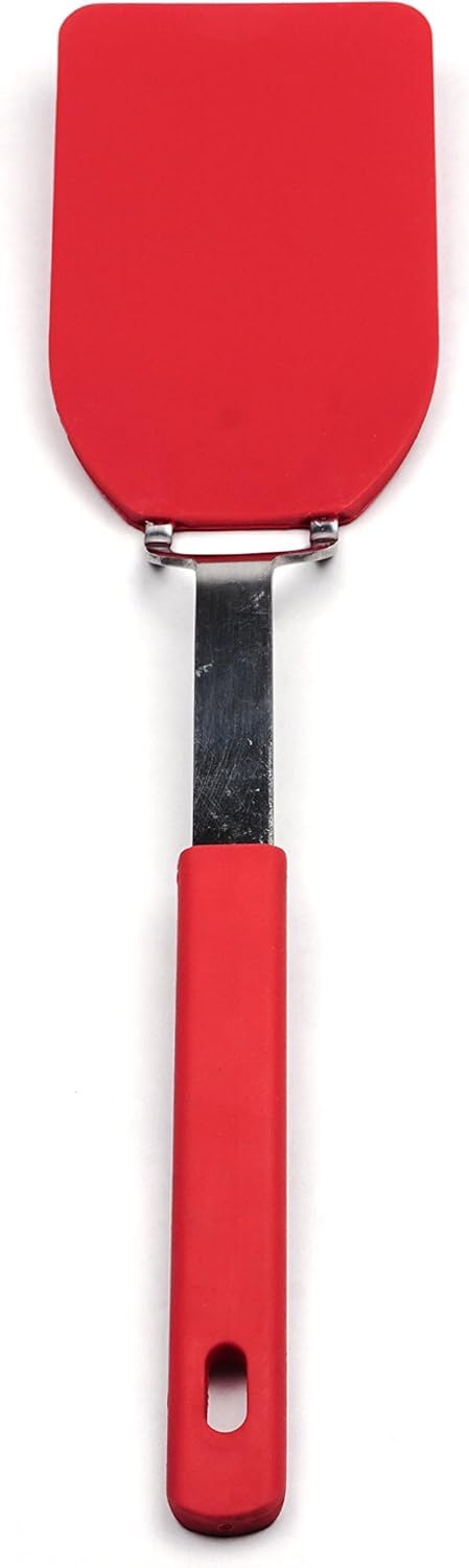 Spatule en nylon souple rouge taille M RSVP Endurance pour racler et mélanger