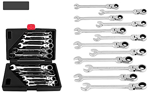 Jeu De Clés Mixtes à Cliquet KEDIA En Acier Au Chrome Vanadium - 12