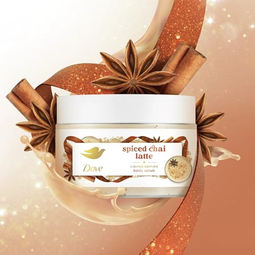 Dove Exfoliating Body Scrub – Spiced Chai Latte, Deeply Nourishing Exfoliant with ¼ Moisturizing Cream, 10.5 oz - image 7