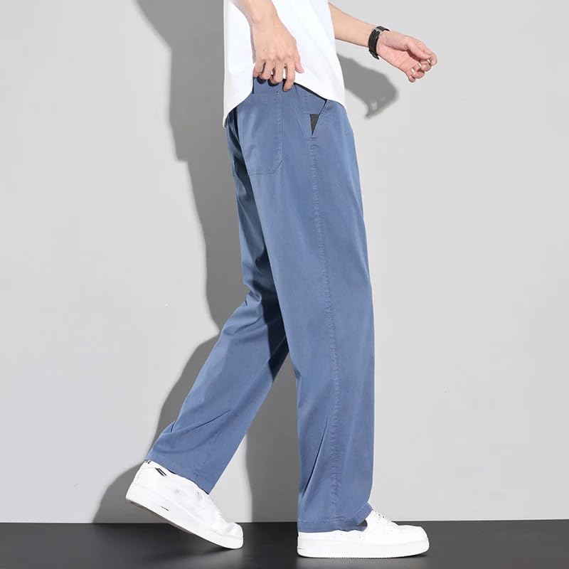 Summer Thin Men's Casual Pants Solid Color Male Trousers4