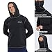Mens Fishing Shirts,Long Sleeve Rash Guard Hooded Shirt with Mask UPF 50+ Sun Protection Hoodies Hiking Shirts(XL) Black