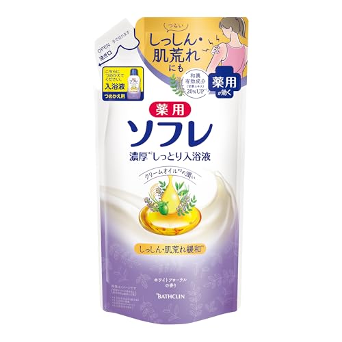 バスクリン 薬用ソフレ入浴液ホワイトフローラル 詰替 400ml