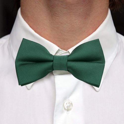 Image of Pre-Tied Adjustable Solid Tuxedo Bow Tie for Boys and Men