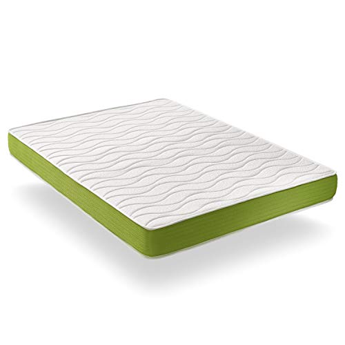 ZenPur Memory Foam Mattress King Size + Blue Latex - Breathable SuperStretch Fabric 3D with Aloe Vera - Thickness 20 cm - 150 x 190 cm King Size Bed - 2 Years Warranty