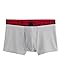 Under Armour Men's Original Series 3” Boxerjock, True Gray Heather (025)/Red, Medium