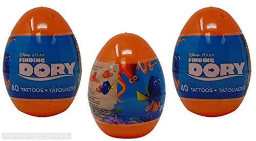 Prefilled Jumbo Easter Eggs with Tattoos, Finding Dory - Easter Basket Stuffers 3 Pack