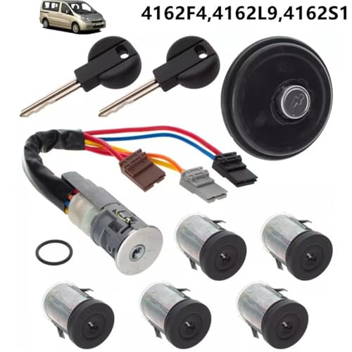 Interruptor de encendido para Citroen Jumpy 1995-2006 cilindro con llaves 4162F4 2