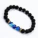Produktbild DAY.LIN Armband Damen Armbänder Frauen Männer Armband Lion Elastische Perlen Armband Tibet Charme Armbänder (Blau)