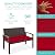 Best Choice Products Outdoor Bench 2-Person Wicker Garden Patio Benches Seating Furniture for Backyard, Porch w/Seat Cushion, 700lb Capacity - Brown/Red