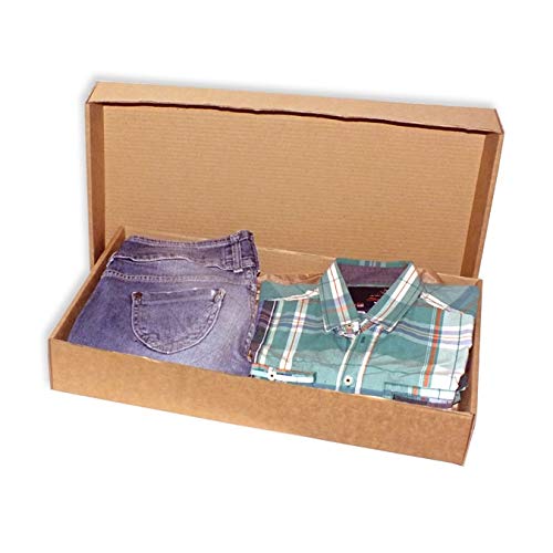 Pack 50 Cajas para envíos 505x295x075mm. Caja de cartón Kraft Color marrón. Caja telescópica en dos partes Fondo + Tapa