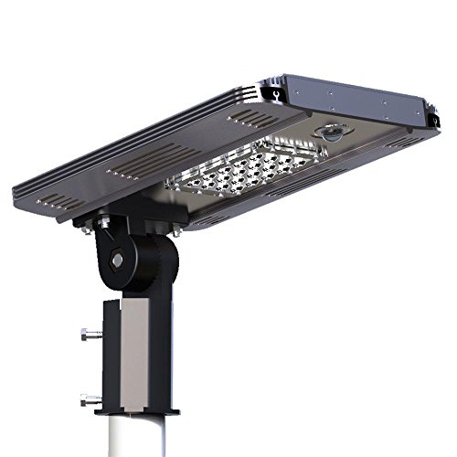 Solar/Hybrid Energy Efficient LED Ultra-Powerful Self-Contained Smart Commercial Residential Lighting w/Mounting System for Building Parking Lots Bike Path Street (10W)