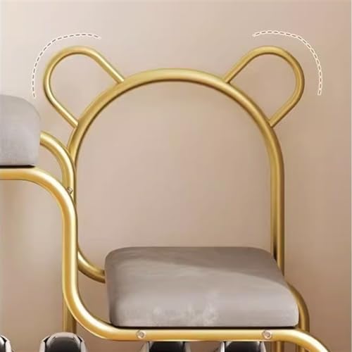 Étagère à en métal 2 niveaux dorée moderne pour entrée chic