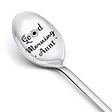 Best Aunt Gifts from Niece Nephew Good Morning Aunt Spoon for Auntie Aunty Birthday Christmas Gifts for Aunt Aunts Engraved Coffee Tea Ice Cream Spoons