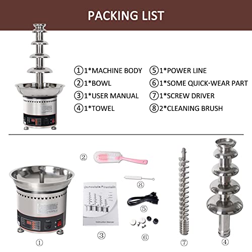 Máquina de fuente de chocolate automática 5 niveles 110V miniatura 7