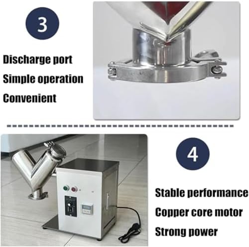 V-Type Mixer 2L Lab Shear Dry Powder Blender 304 Stainless Steel Mixing Machine for Powder