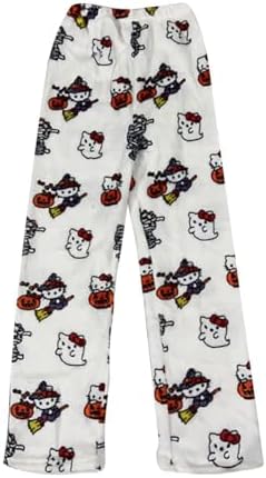 Pantalon De Pyjama Femme En Flanelle - Imprimé Chat Kawaii, Taille élastique, Pour Maison Et Détente