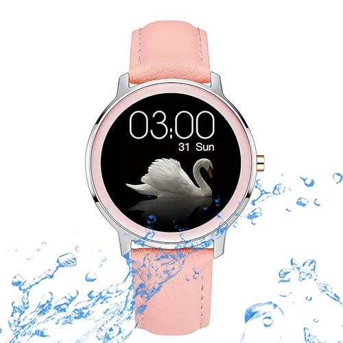 Smartwatch Damen Herren IP67 Wasserdicht Fitnessuhr Sportuhr Bluetooth-Anrufe mit 1.1''Touchscreen Herzfrequenz-Schlafmonitor 7 Tage Lange Akkulaufze Itmehrfach Sportmodi,für Android IOS.Rosa
