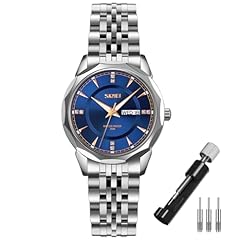 Silver Strap with Blue Dial