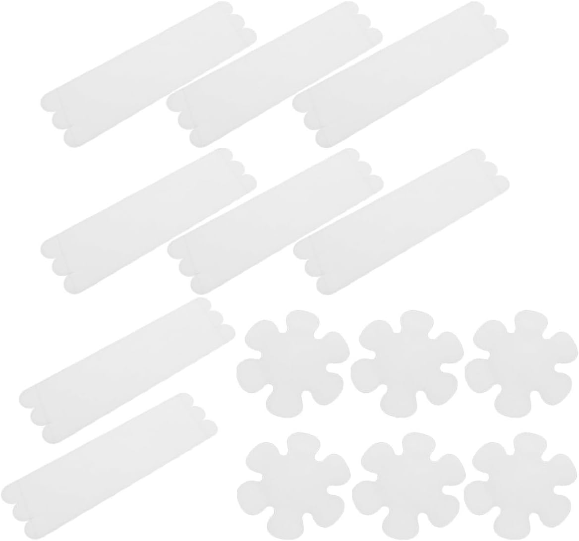 HOMSFOU 30pcs Anti-Slipping Strips for Bathroom and Doorway, White Eva Material with Acrylic Waterproof Glue, Self-Adhesive Non-Slipping Tub Sticker Ensuring Safety and Firm Grip
