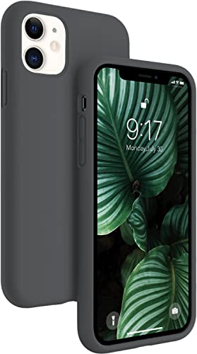 Image of VONZEE Microfiber Candy Case Compatible for iPhone 11 6.1 inch, Shockproof Slim Back Cover Liquid Silicone Case (Grey)