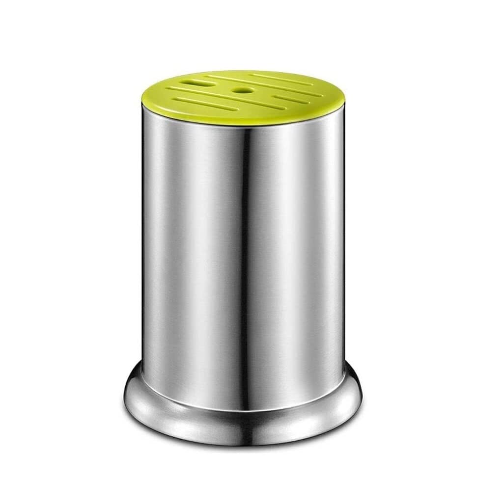 Organisateur cylindrique haut de gamme en acier inoxydable pour couteaux
