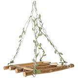 Support pour balançoire à perroquet – son aspect naturel attirera facilement l'attention petits oiseaux et les incitera à jouer. pont pour oiseaux