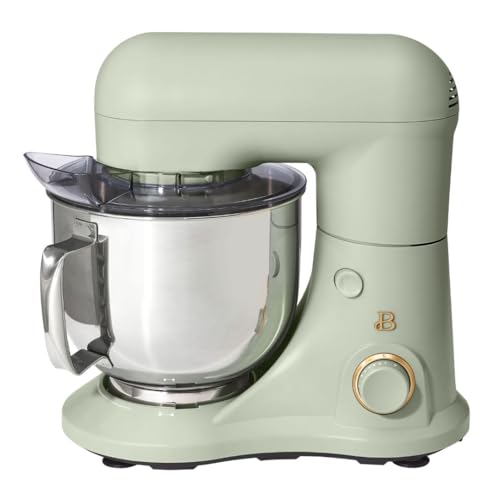 Image of Beautiful 5.3-Quart Stand Mixer by Drew Barrymor, Powerful & Lightweight, Tilt-Head Design for Easy Mixing, Black - Drew Kitchen Appliances (Sage Green)