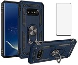 Asuwish Coque pour Samsung Galaxy A02s Portefeuille avec Verre Trempé et Porte Carte PU Cuir à Clapet Étui Housse Support Robuste Simple Cordon A 02s M02s F02s AO2s Téléphone Case Femme Homme Noir - 1