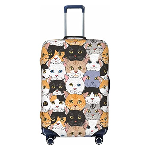 Anticsao Cat's Head Elastic Travel Luggage Cover Travel Suitcase Protective Cover for Trunk Case Apply to 19"-32" Suitcase Cover Large