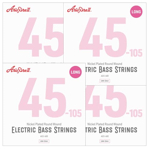 �A���A�v��2 �x�[�X�� �����O�X�P�[�� AriaProII Long Scale Bass strings 45-105 AGS-600 (4�Z�b�g)