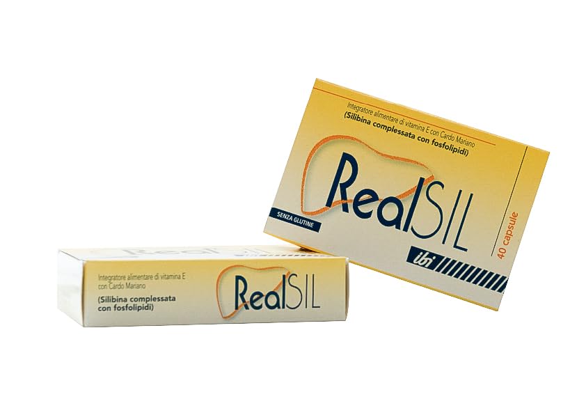 RealSIL Integratore Antiossidante con Vitamina E e Cardo Mariano 80 Capsule [Confezione da 2]