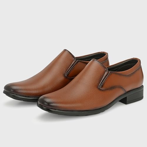 Image of Centrino Formal Shoes for Men | Lightweight Comfortable Office Shoes for Man Stylish | Cushioned Insole Lace-Up Shoes for Men | Durable TPR Sole | Trendy Classic Design Footwear for Men (8114)