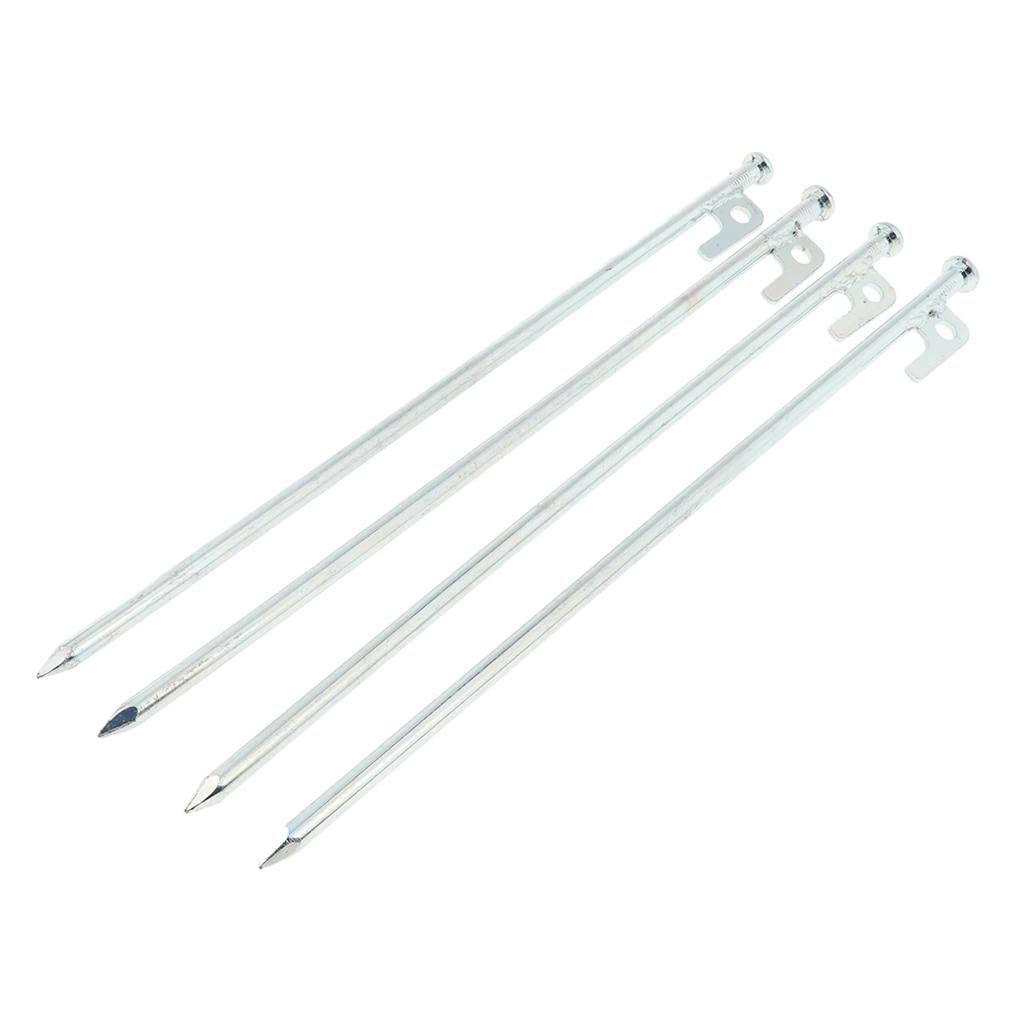 Sardines de tente 40cm MERIGLARE piquets de fixation en métal pour camping, lot de 4