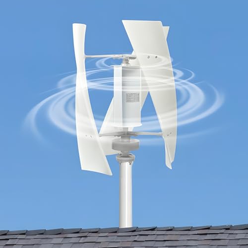 DNEPEI 100W Maglev Wind Turbine Generator Kit, 12V Vertical Axis Magnetic Levitation Design with Double Bearings,Suitable for Home, Industrial, Marine Energy Supply White-12V