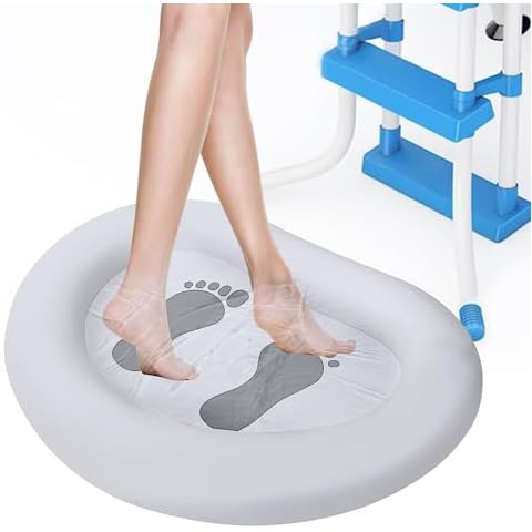 Inflatable Pool Foot Bath Basin, Foot Soaking Bath Basin Foot Bath for Pool Entry Ladder, Pool Foot Wash Basin for Above Ground Swimming Pools Hot Tub Spas, Pool Accessories Cover