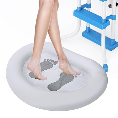Inflatable Pool Foot Bath Basin Foot Soaking Bath Basin Foot Bath for Pool Entry Ladder Pool Foot Wash Basin for Above Ground Swimming Pools Hot Tub Spas Pool Accessories