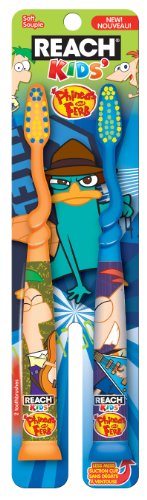 Reach Disney Phineas and Ferb Soft Value Pack Youth Toothbrushes, 2 Count