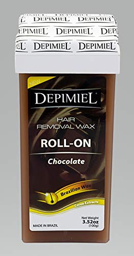 Chocolate Formula with Cacao Extract Roll On Wax Cartridge System Hair Removal - Depilatory Roller for Body (Legs & Arms) Waxing 3.52 Oz (2 Pack)