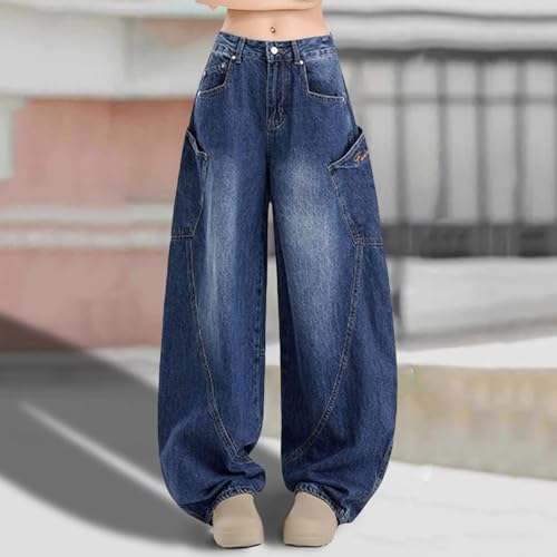 Pantalones vaqueros holgados tipo boyfriend vintage con pernera recta ancha 2