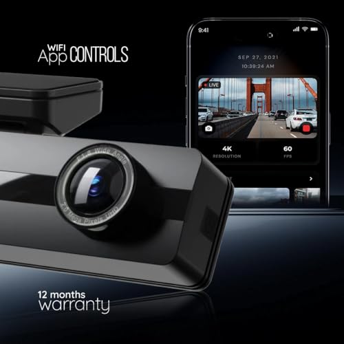 Image of PRONOD Dash Cam for Car Front and Rear | UHD Resolution Dashcam for Car with Mic | Screen, GPS Tracking, Night Vision, WiFi App Control, 24H Parking Mode, Supports 512GB (DVR WiFi 2K)