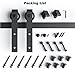 EaseLife 8 FT Sliding Barn Door Hardware Track Kit,Basic J Pulley,Slide Smoothly Quietly,Easy Install (8FT Track Kit for 40