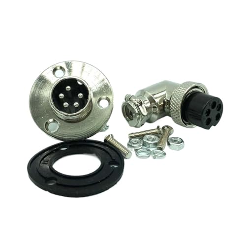 Connecteur GX16 5 broches 16mm coudé évite rupture câble