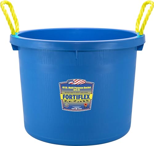 Fortiflex Multi Purpose Storage Bucket for Dogs/Cats and Horses 40-Quart Blue