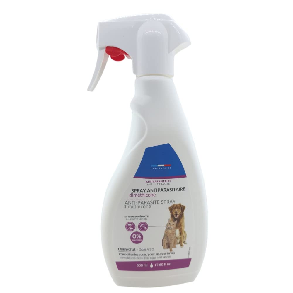 Francodex - Spray antiparasitaire diméthicone 500 ML, pour Chats et Chiens