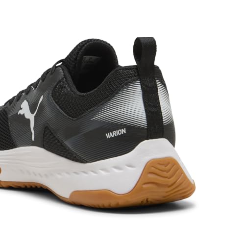 Puma VARION 3 Indoor Unisex Hallenschuhe Sneaker Schnürschuh 109096 01 Black- White – Ansicht 2