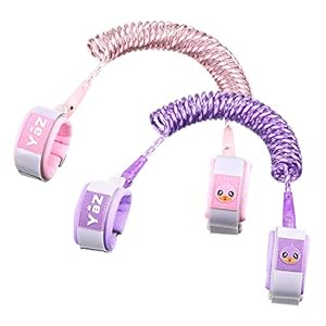 Safety Wrist Link for Toddlers,2 Pack 2.5M / 8.2 ft 360°Rotate Night Vision Anti Lost Wrist Link,Child Lock Wrist Band